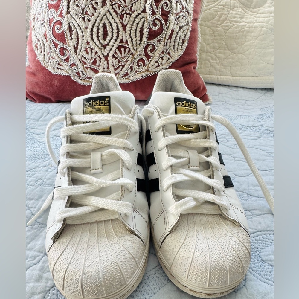Adidas Classic White and Black Sneakers
